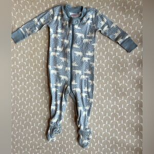 Hanna Andersson Polar Bear Print Footed Sleeper